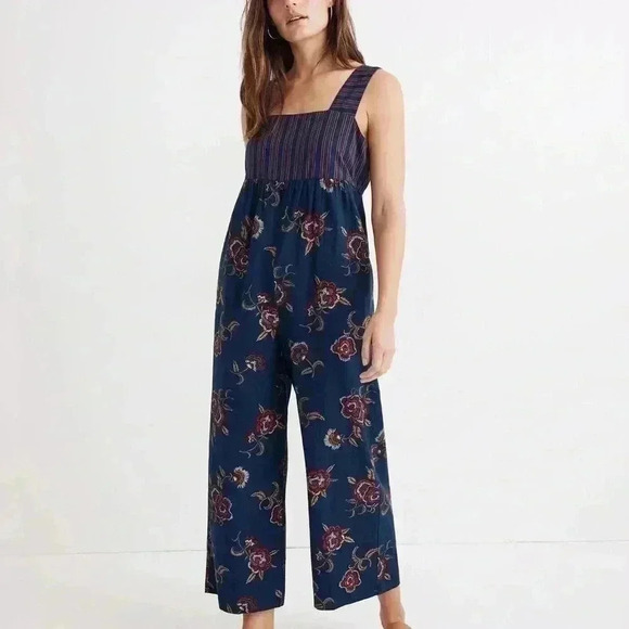 Madewell x Warm Print-Mix Jumpsuit in Honolulu Hibiscus 🌺 sold out NWT 0 - Picture 3 of 8